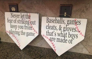 baseball sign - Knot In Your House