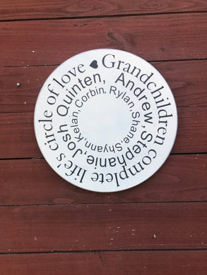 Grandchildren Complete Life's Circle of Love Wooden Sign - Knot In Your House