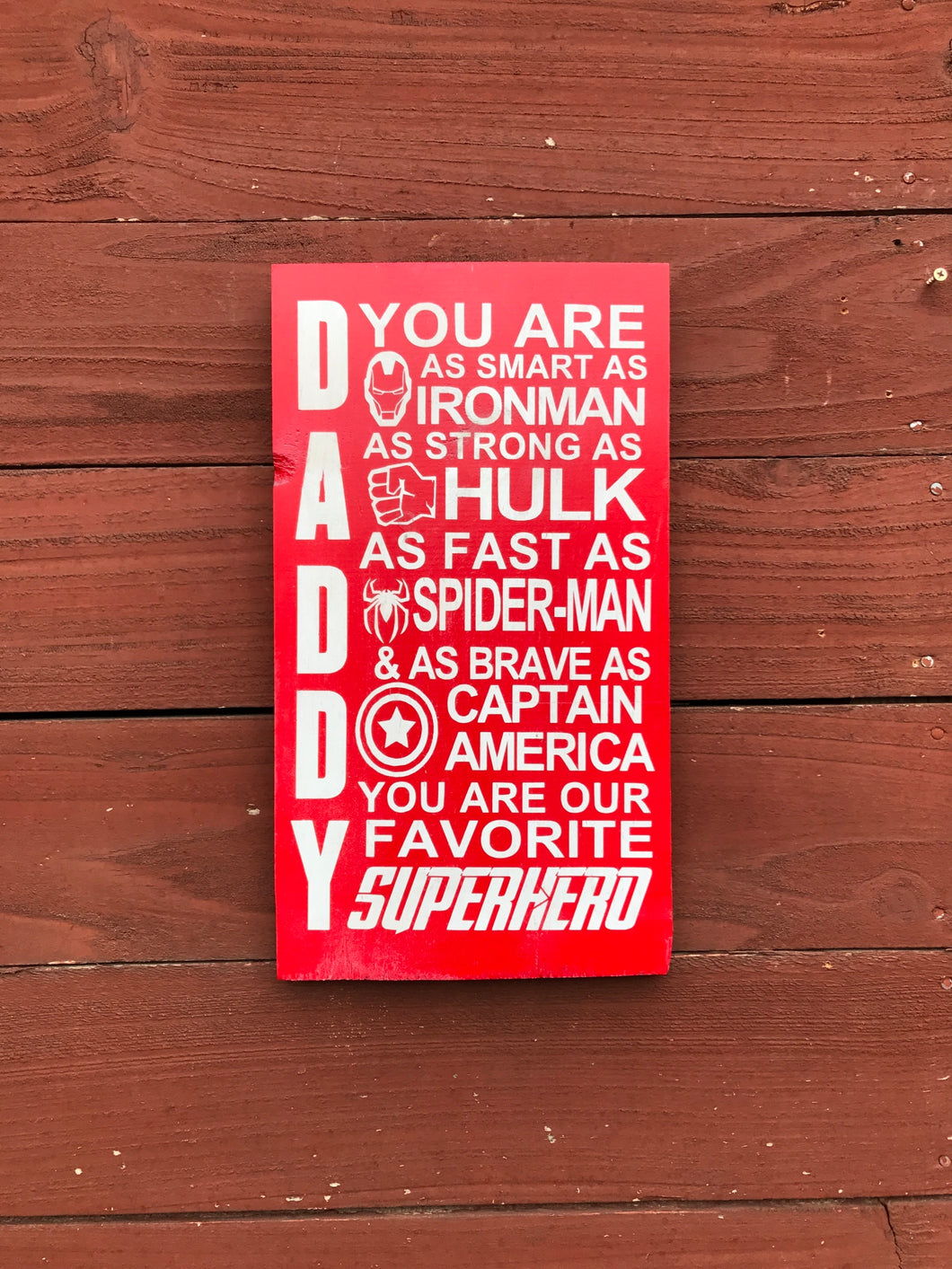 Gift for Dad - father's day sign for dad - superhero sign for Dad - Superhero Dad - custom sign for Dad - unique father's day gift for Dad or Hubby - Knot In Your House
