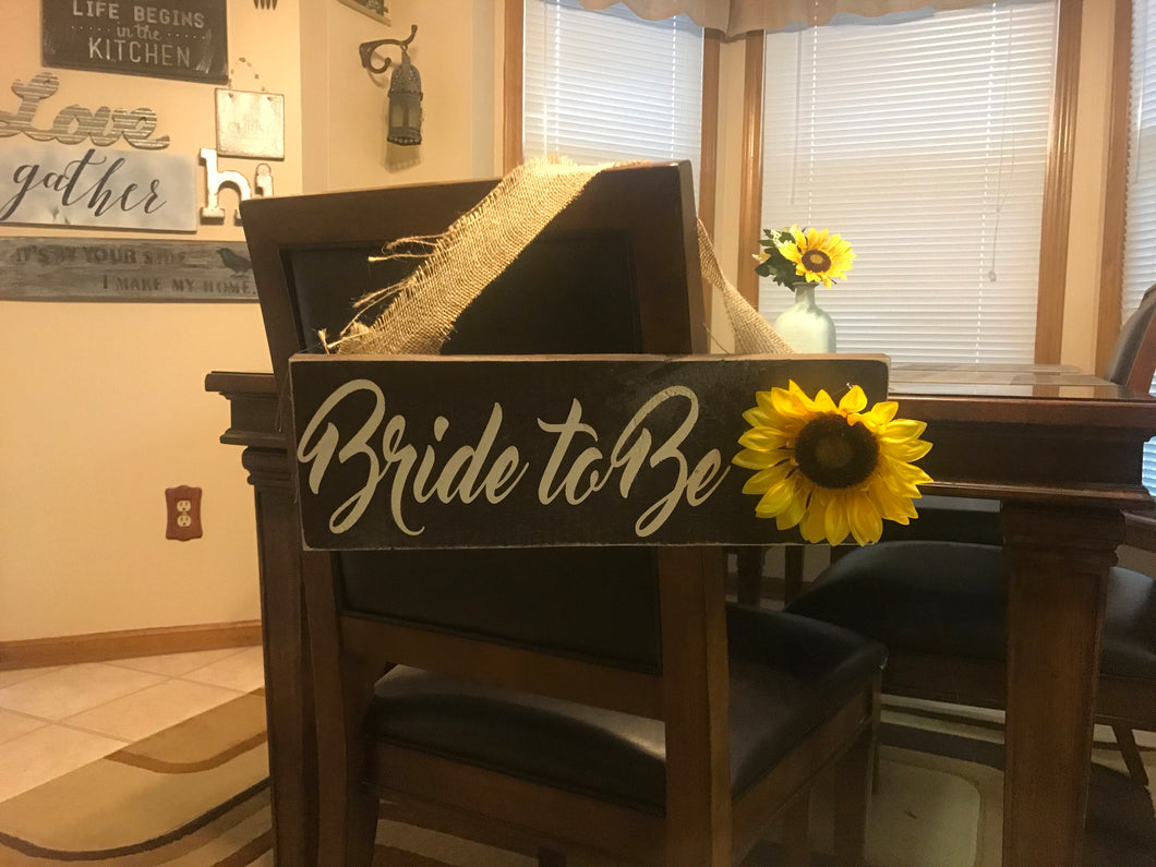 Bride to be sign - Wedding sign - Bride sign - Marriage sign - Mr and Mrs sign - Chair hanger sign - Wedding chair hanger sign - Knot In Your House