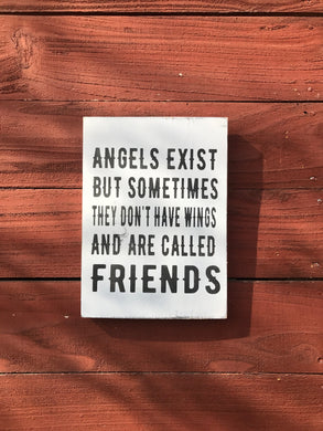 Inspirational Wood Sign Angels Exist - Knot In Your House