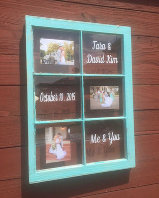 Wedding Picture Frame Wood Window - Knot In Your House