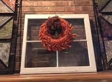 wreath hanger 4 pane wood window rustic wood windows old wood windows rustic wood window sashes - Knot In Your House