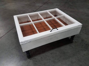 Farmhouse coffee table - Old window pane table - reclaimed old window table - Knot In Your House