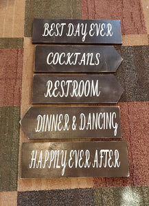 Wedding signs - Direction signs - Restroom signs - Arrow signs - Knot In Your House