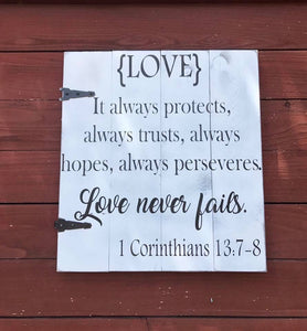 Barn door signs - Bible verses signs - Religious signs - Inspirational wood signs - Rustic wooden signs - Wedding signs - Knot In Your House