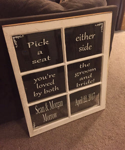 weddings signs - signs for weddings - pick a seat sign - signs for bride - signs for grooms - directional signs - Knot In Your House