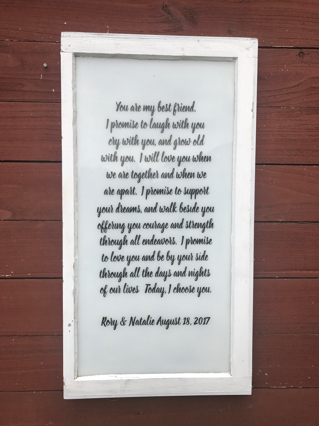 wedding vows frame - gifts for anniversary - wedding gift - gifts for her - Knot In Your House