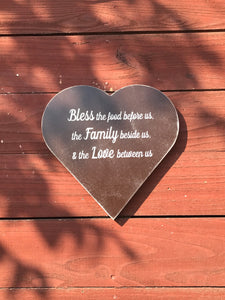 Heart sign - Love sign - Wood sign - Sign - Family sign - Bless sign - Brown sign - Sign with quote - Knot In Your House
