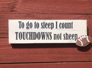 Football sign - Sign - Long sign - Fall sign - Autumn sign - Touchdown sign - Funny fall sign - Sports sign - Knot In Your House
