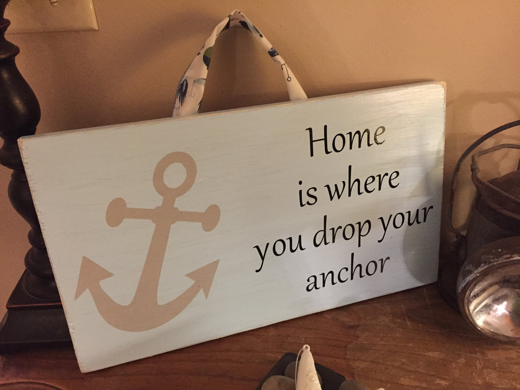 Lake house signs - Beach house signs - Lake house decor - Anchor sign - Christmas gift for her - Home signs - Knot In Your House