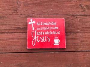 Gift for mom - coffee signs - wooden signs - rustic wood signs - jesus signs - Knot In Your House
