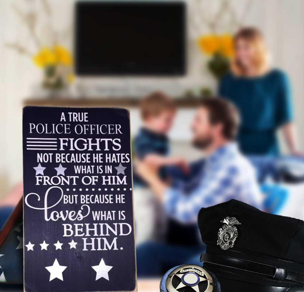 Police officer sign - wood police signs - Wooden signs - A true police officer sign - Fighter sign - Knot In Your House