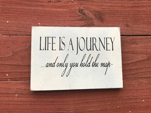 Life is a journey sign - Wood signs - Map signs - Gift for travelers - Wanderlust sign - Knot In Your House