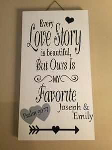 rustic wedding signs - love quote signs - love story signs - wood love signs - signs for couples - signs for newlyweds - Knot In Your House