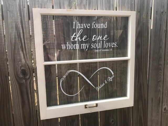 wedding gift for her - song of solomon window - song of solomon quote sign - i have found the one sign - signs for lovers - gift for lovers - - Knot In Your House