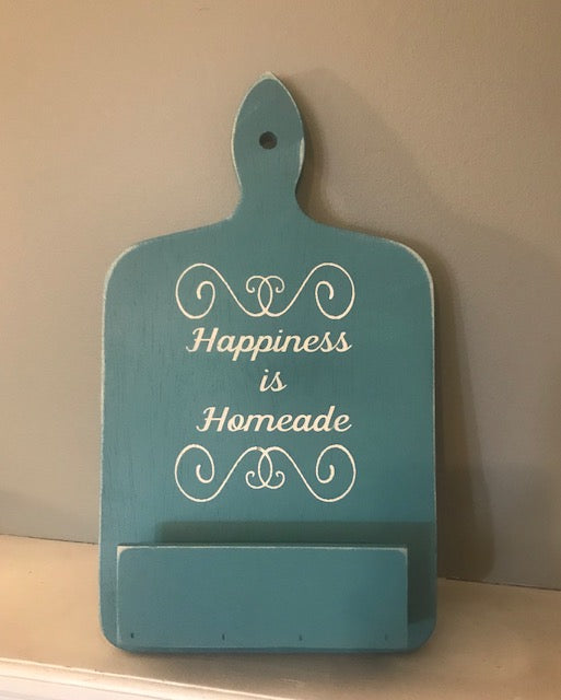 ipad holder - recipe book holder - mothers day gift - gift for moms - kitchen decor - happiness is homemade sign - Knot In Your House
