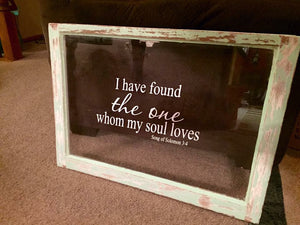 song of solomon sign - bible verse sign - wedding picture frame - rustic wood windows - gift for newlyweds - wedding sign - wedding decor - Knot In Your House