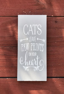 Memorial sign - Pet sign - Wood sign - Reminder sign - Cat sign - Paws sign - Memorial gift - loss pet sign - Knot In Your House