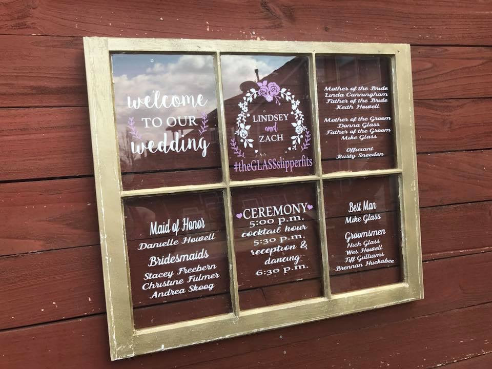 Wedding Program Window Wedding Ideas Wedding Program Alternative Antique Wood Windows Name and Date Signs Wooden - Knot In Your House