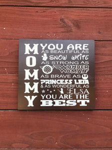 wood sign for mom mothers day gift for superhero mom - Knot In Your House