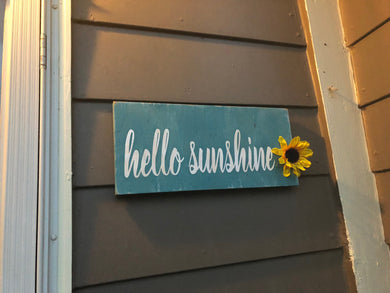 hello sunshine sign for front porch outdoor porch signs - Knot In Your House