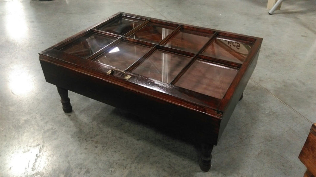 Rustic coffee table - rustic coffee tables - shadow box coffee table - 8 pane shadow box table - Beautiful wood shadow box coffee table - window coffee table - display coffee table - storage coffee table - rustic coffee table - Knot In Your House
